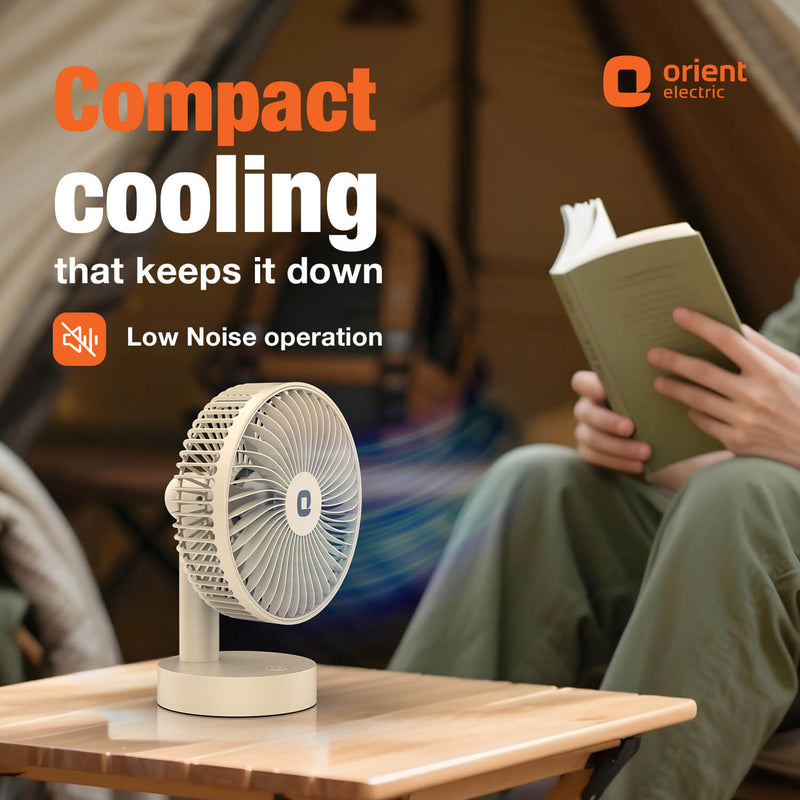 Orient Elfie 5" Compact Size Personal Fan | Chargeable Portable Fan | Mini Handheld