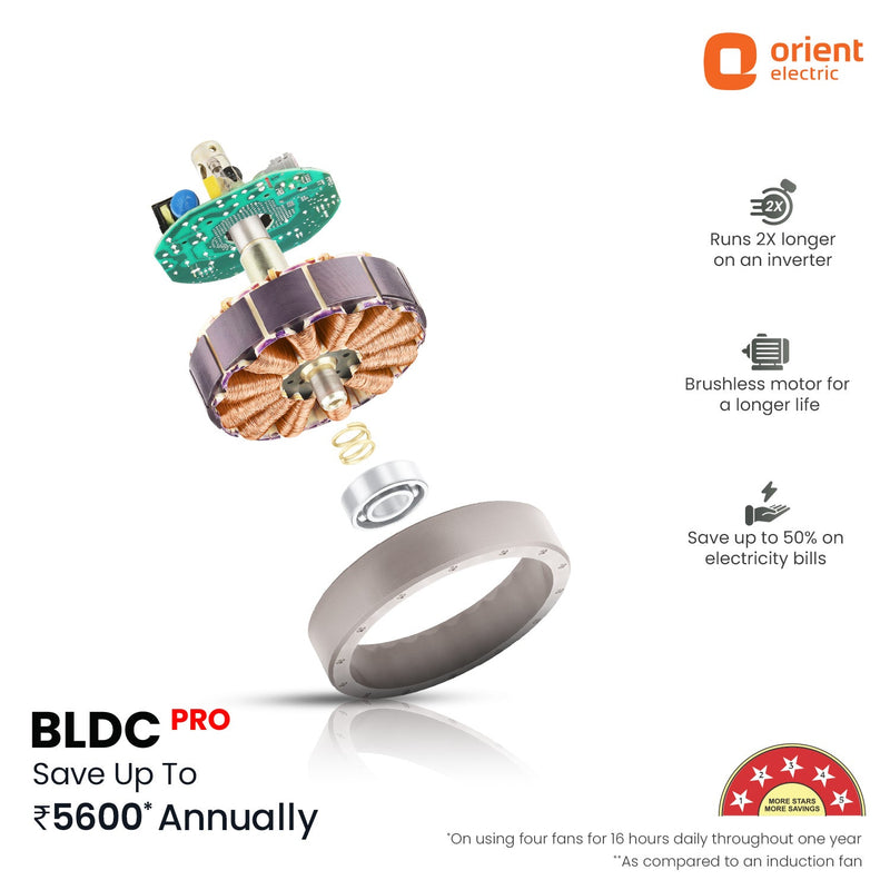 Aerosleek 5 Star Rated Premium BLDC Fan with Remote