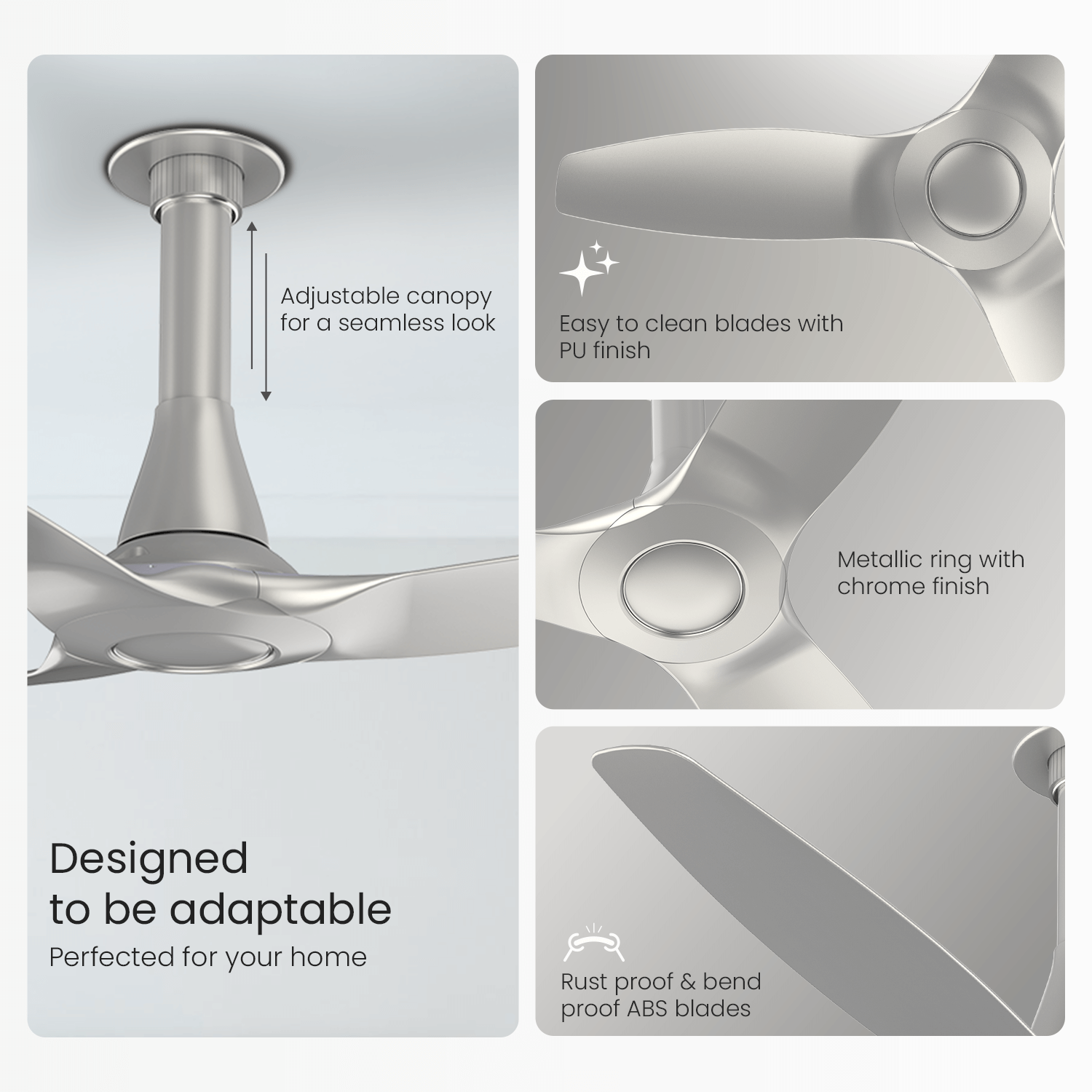 Aeroquiet Neu BLDC Pro Ceiling Fan | Whisper Quiet | Remote Controlled