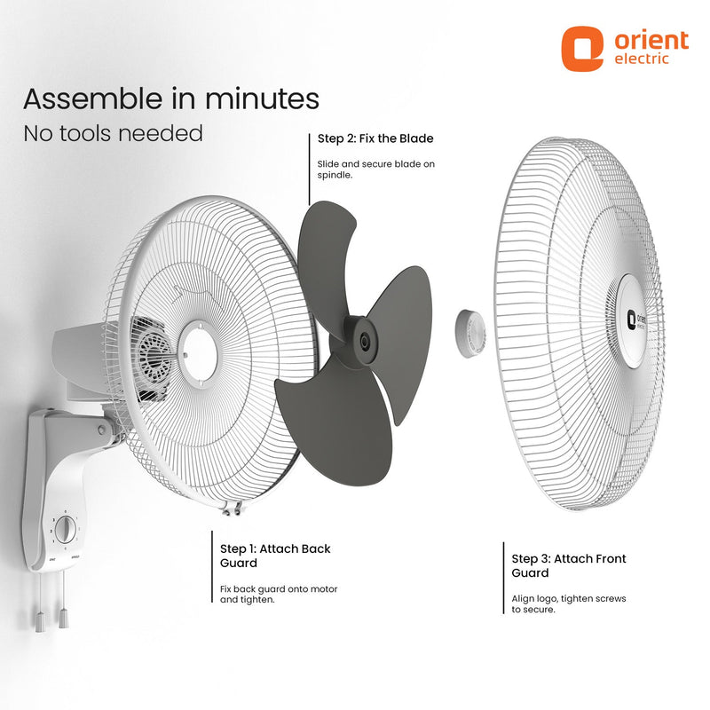 400MM Wall 47 3-in-1 High Speed Wall Fan | Ideal for Large Area |