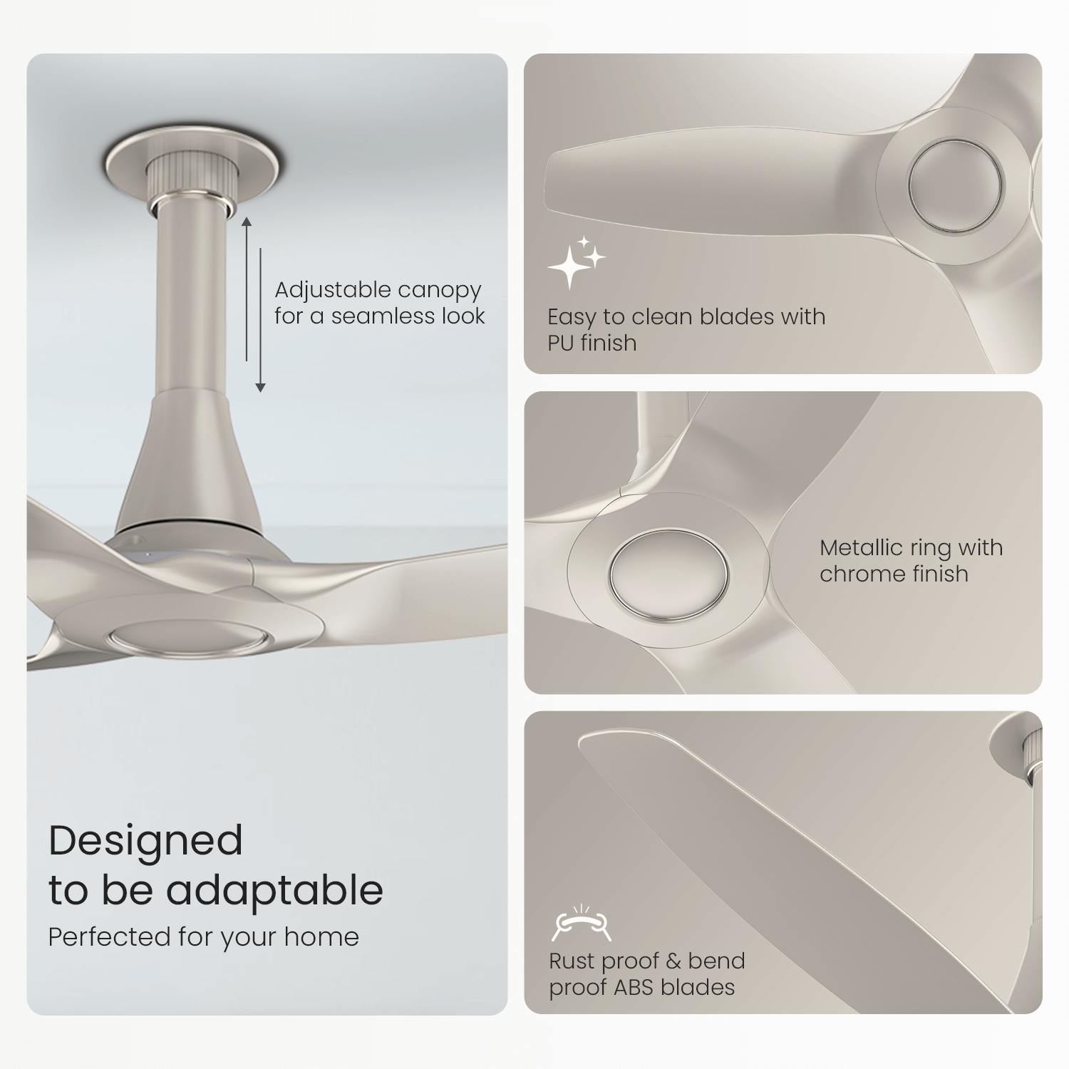 Aeroquiet Neu BLDC Pro Ceiling Fan | Whisper Quiet | Remote Controlled