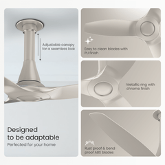 Aeroquiet Neu BLDC Pro Ceiling Fan | Whisper Quiet | Remote Controlled
