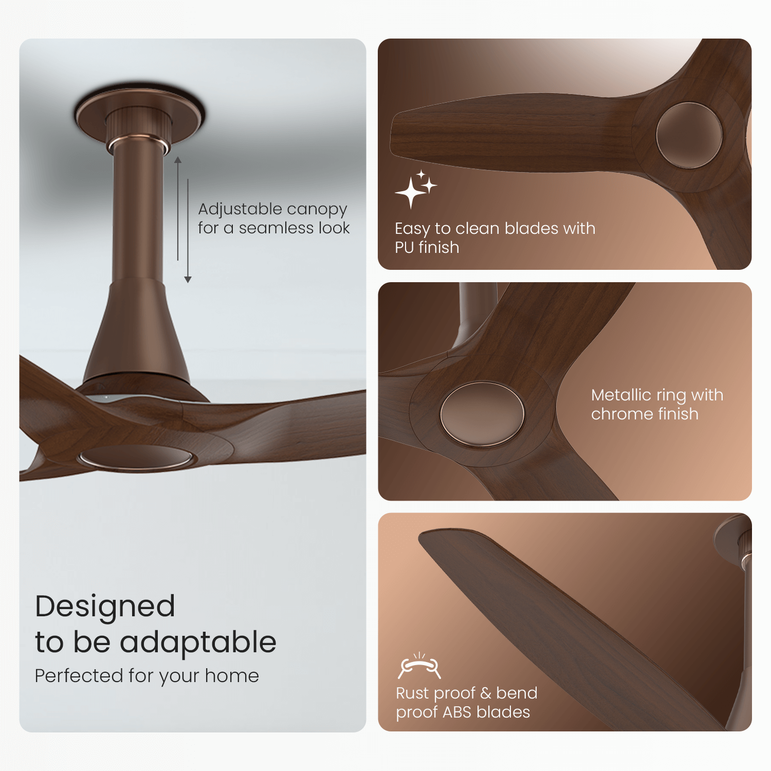 Aeroquiet Neu BLDC Pro Ceiling Fan | Whisper Quiet | Remote Controlled