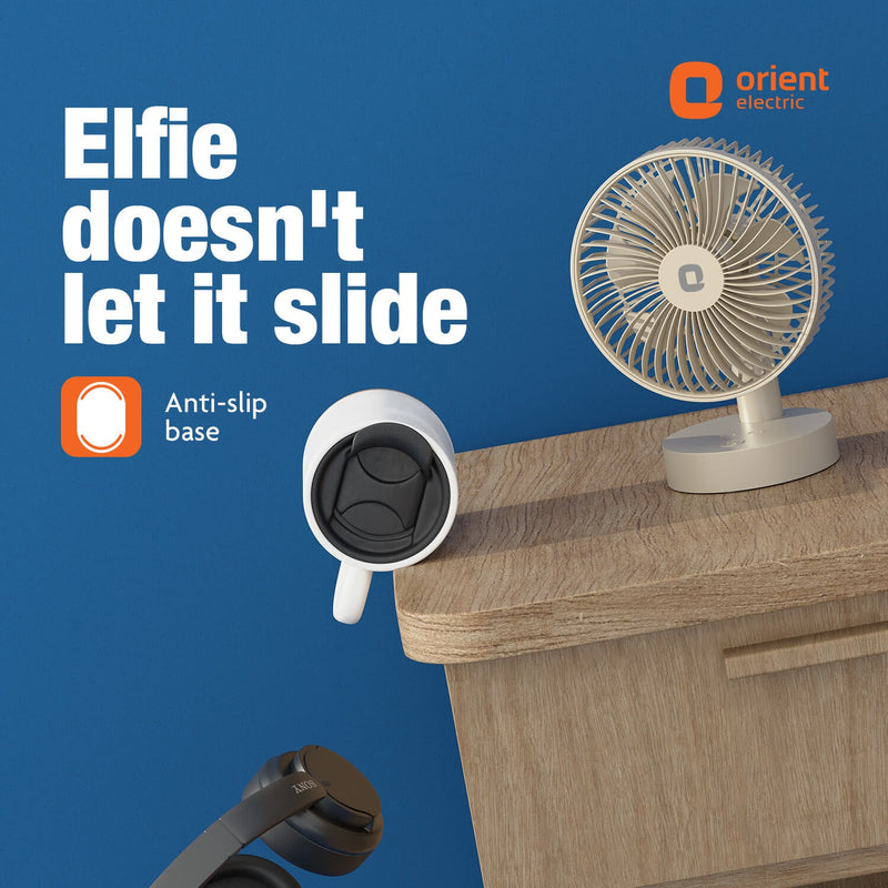 Orient Elfie 5" Compact Size Personal Fan | Chargeable Portable Fan | Mini Handheld
