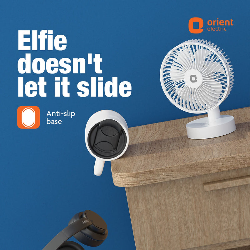 Orient Elfie 5" Compact Size Personal Fan | Chargeable Portable Fan | Mini Handheld