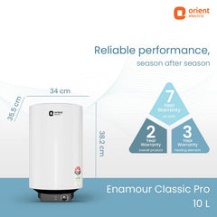 Enamour Classic Pro 5 Star Rated Polymer Storage Water Heater (Geyser) | Vertical Geyser