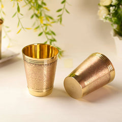 Brass Handcrafted Glass Pair