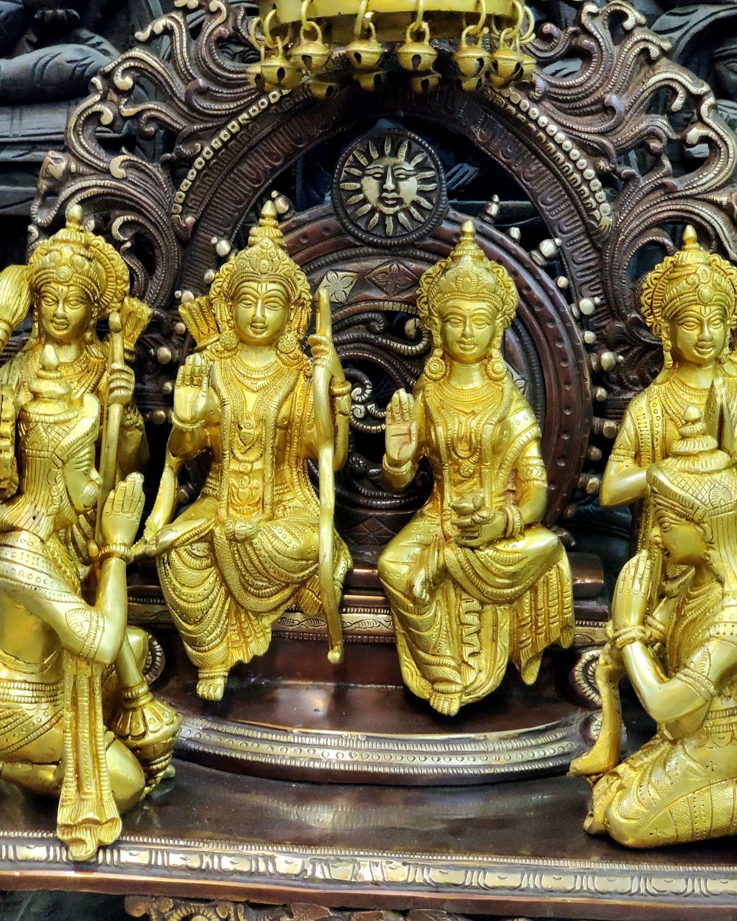 Brass Superfine The Royal Ram Darbar 23 inch (Ramapatabhishekam)