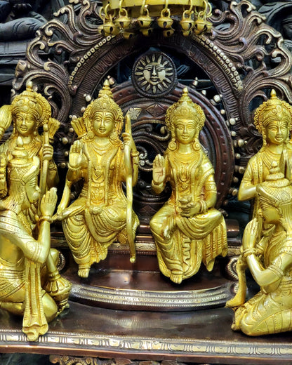 Brass Superfine The Royal Ram Darbar 23 inch (Ramapatabhishekam)