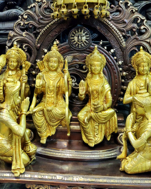 Brass Superfine The Royal Ram Darbar 23 inch (Ramapatabhishekam)