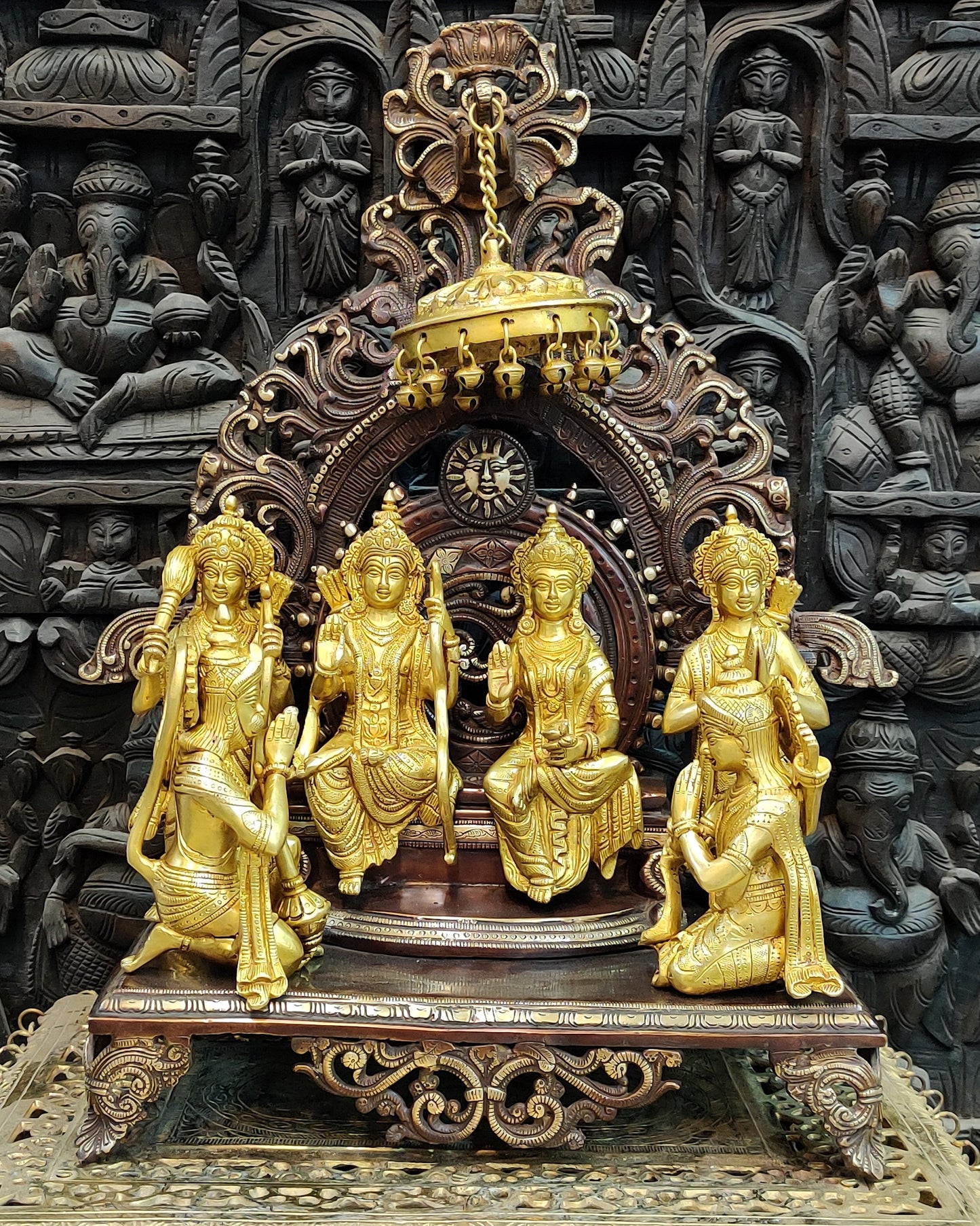 Brass Superfine The Royal Ram Darbar 23 inch (Ramapatabhishekam)