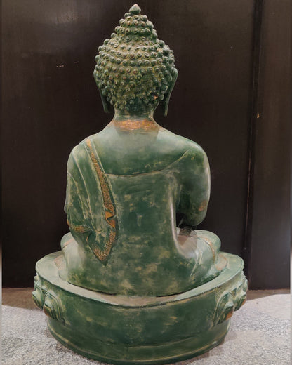 Buddha brass statue buddha idol bhoomisparsa stone finish 20 inch