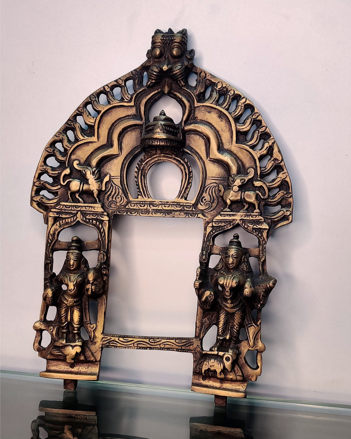 Brass Antique Handcrafted Prabhavali 11" x 8"
