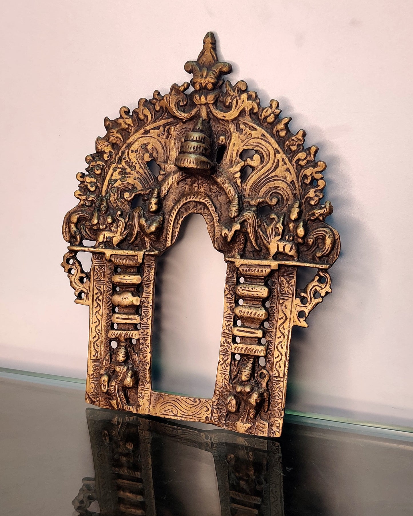 Brass Antique Handcrafted Prabhavali 9" x 7"