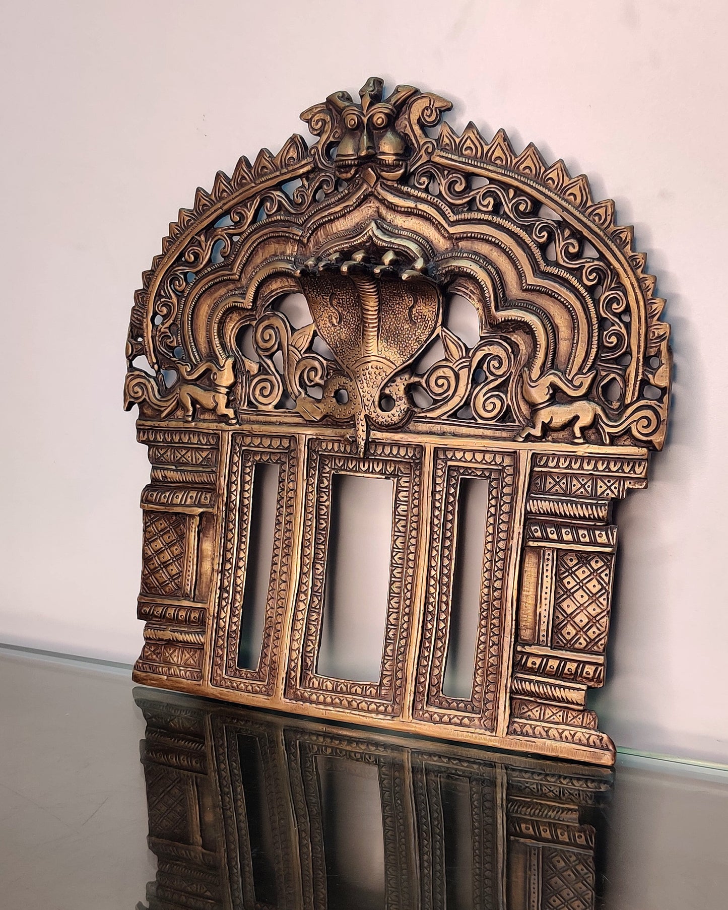 Brass Antique Handcrafted Prabhavali 10.5" x 9.5"