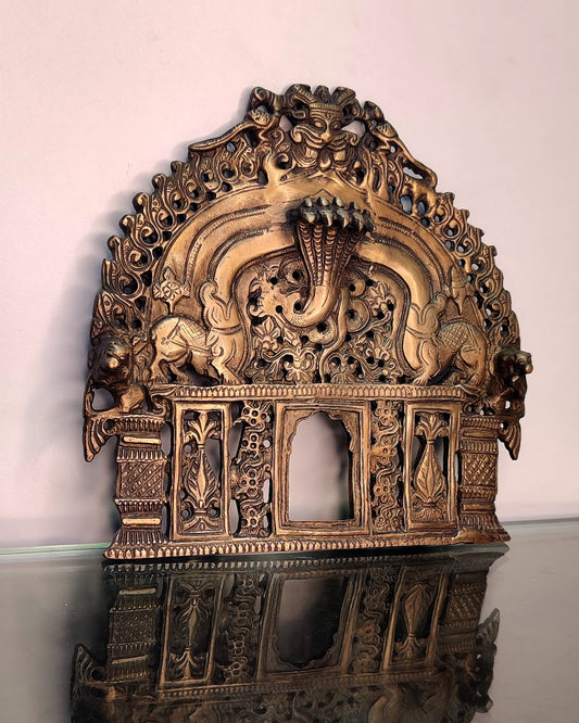 Brass Antique Handcrafted Prabhavali 8" x 8"