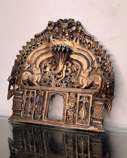 Brass Antique Handcrafted Prabhavali 8" x 8"