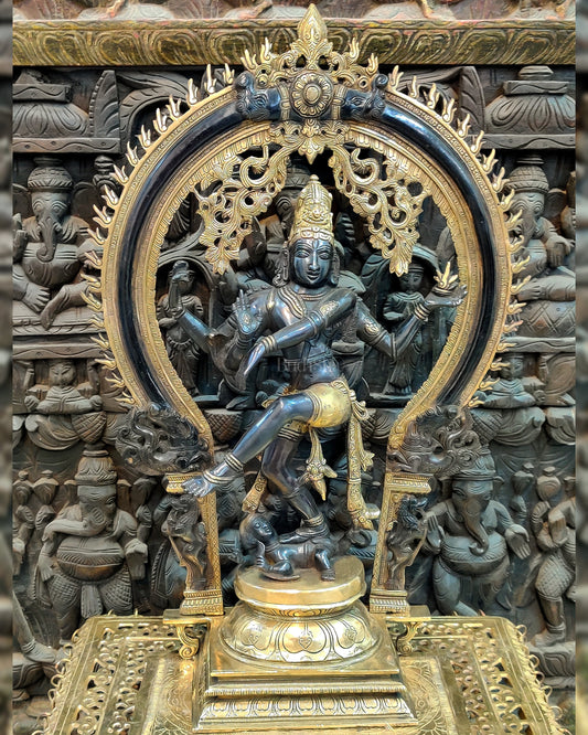 Handcrafted Black Edition Brass Nataraja Statue - 26 Inch