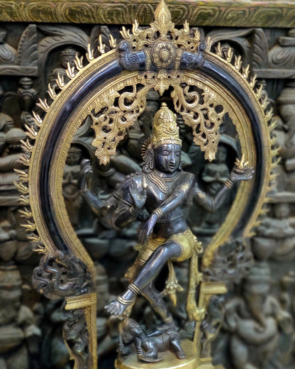 Handcrafted Black Edition Brass Nataraja Statue - 26 Inch