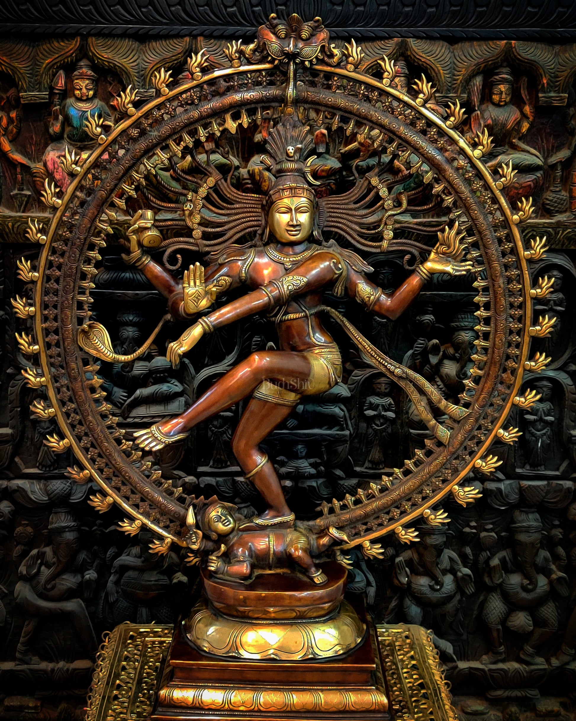 Large Handcrafted Superfine Brass Nataraja Statue - 36" Height