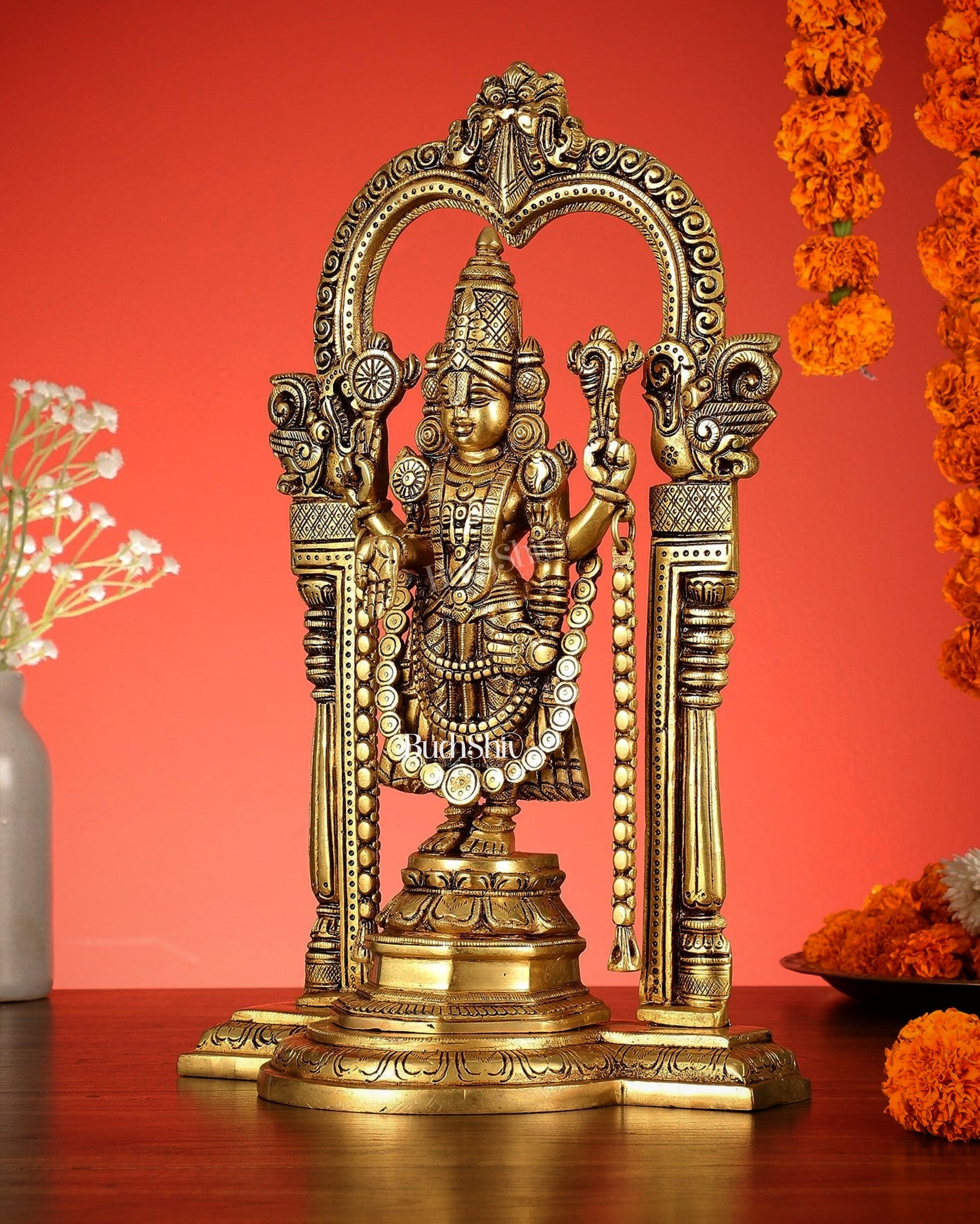 Brass Tirupati Balaji Statue 14"
