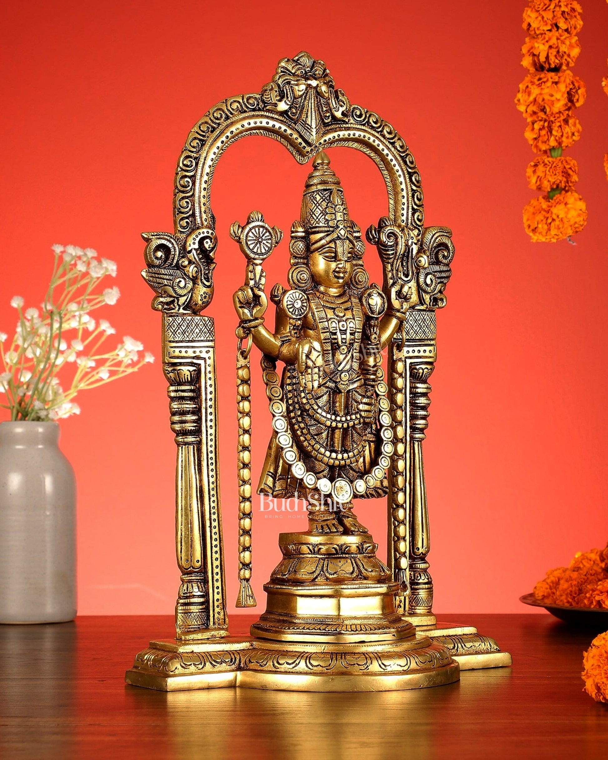 Brass Tirupati Balaji Statue 14"