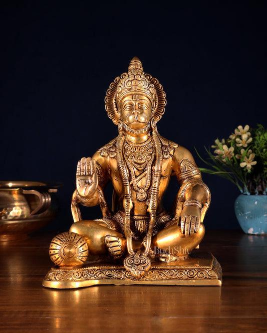 Hanuman ji Brass Idol 9.5"