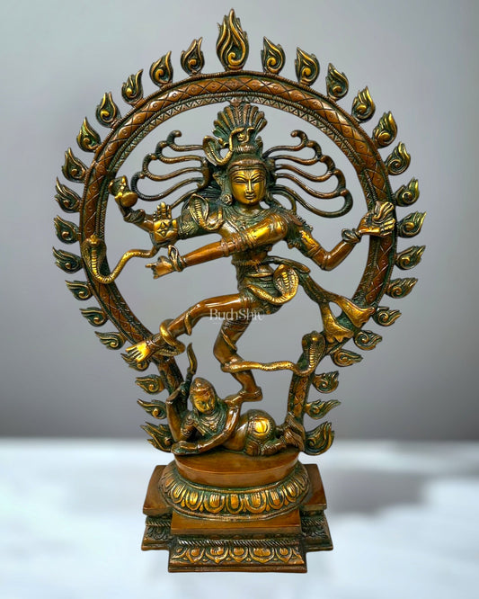 Pure Brass Nataraja Statue - Height 21.5" Antique chola