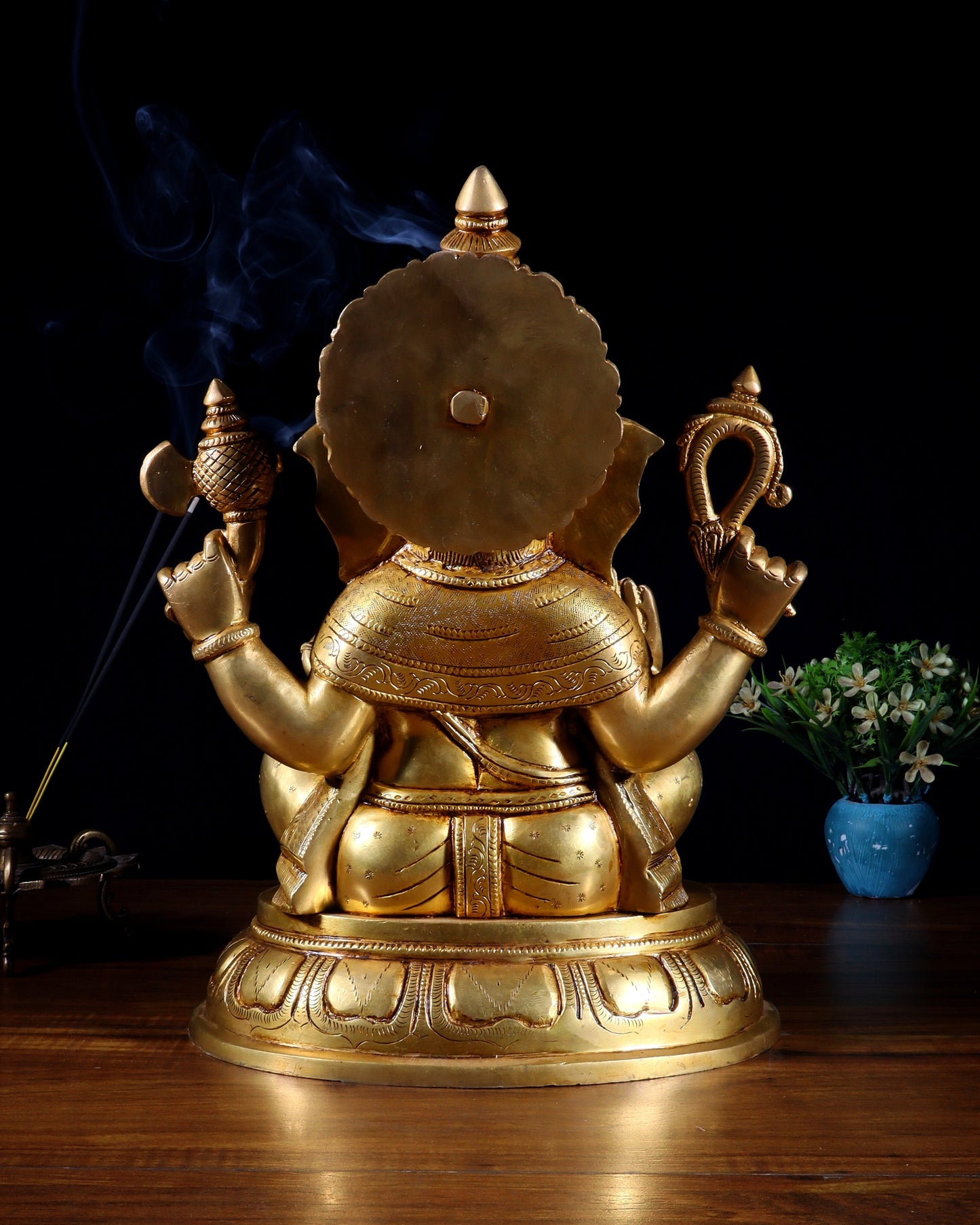 Brass Superfine Lord Ganesha Handcrafted Idol 14"
