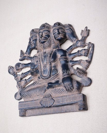 Panchmukhi Hanuman Brass Wall Hanging | Auspicious & Ward off Evil | 8"