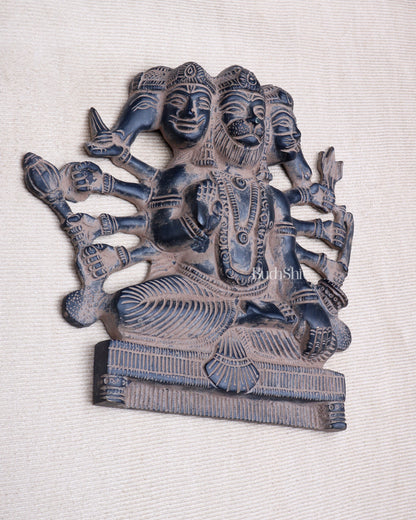 Panchmukhi Hanuman Brass Wall Hanging | Auspicious & Ward off Evil | 8"