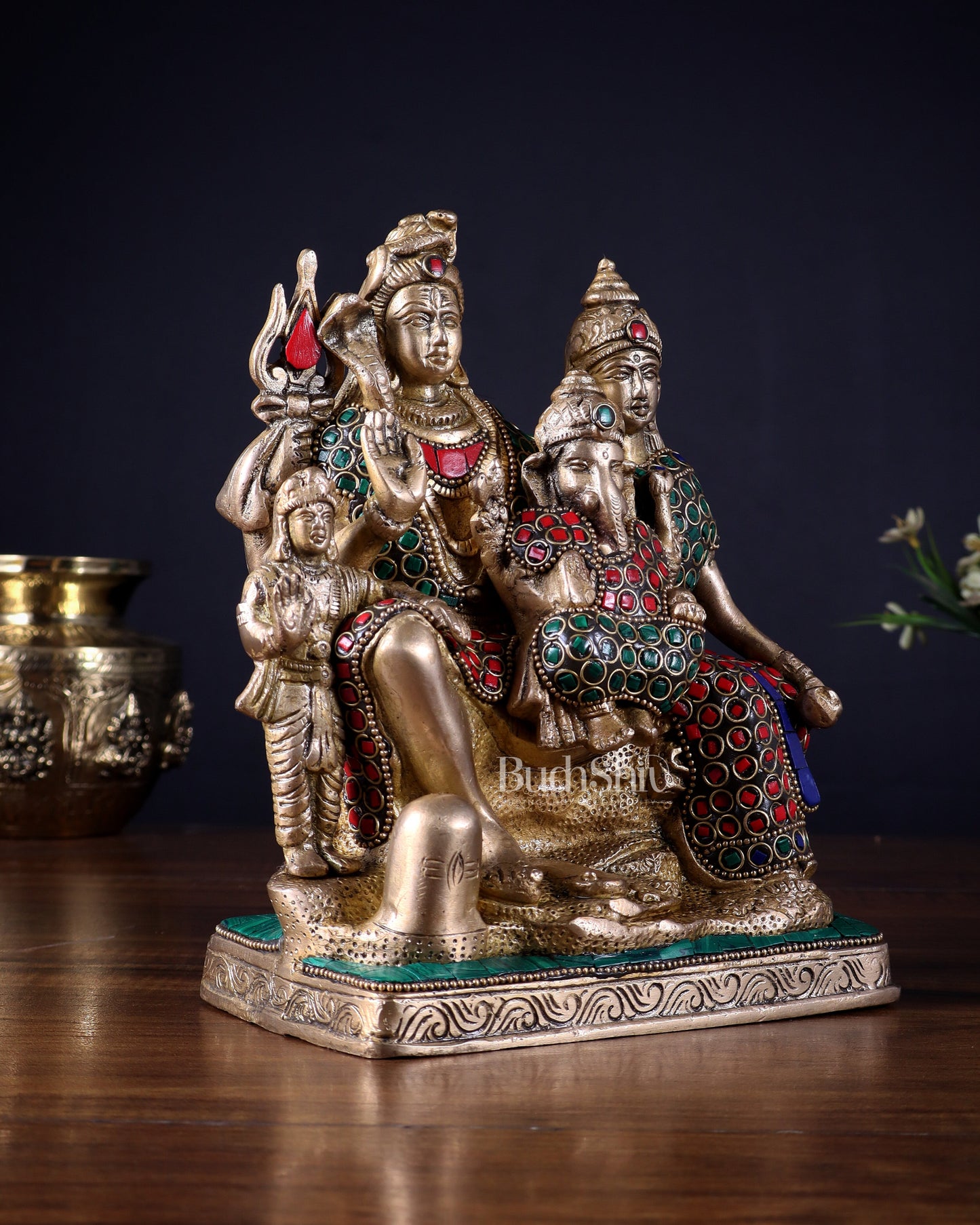Brass Shiv Parivar idol | 8" Height