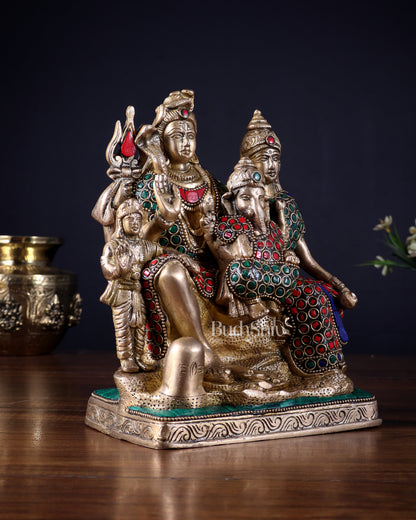 Brass Shiv Parivar idol | 8" Height