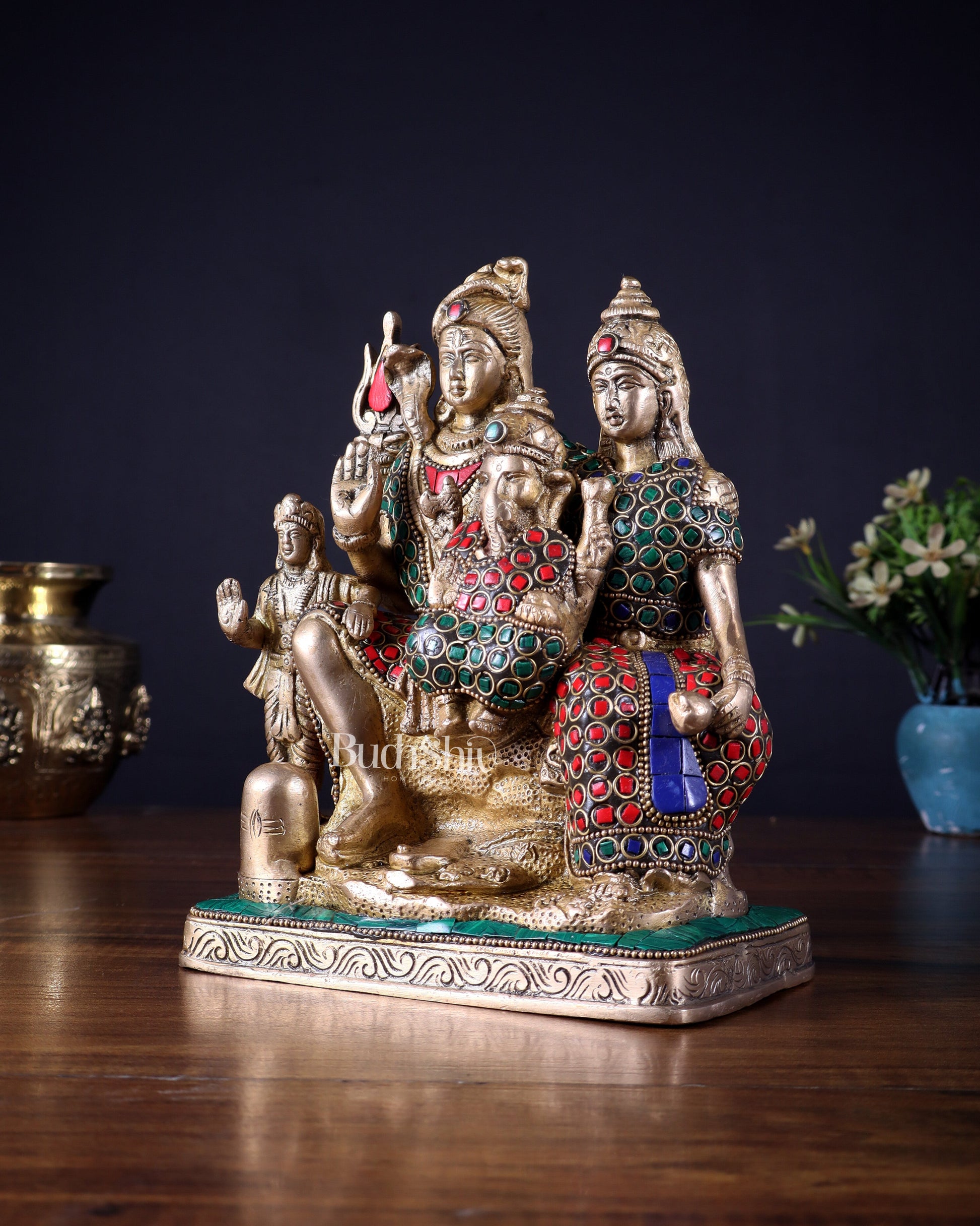 Brass Shiv Parivar idol | 8" Height