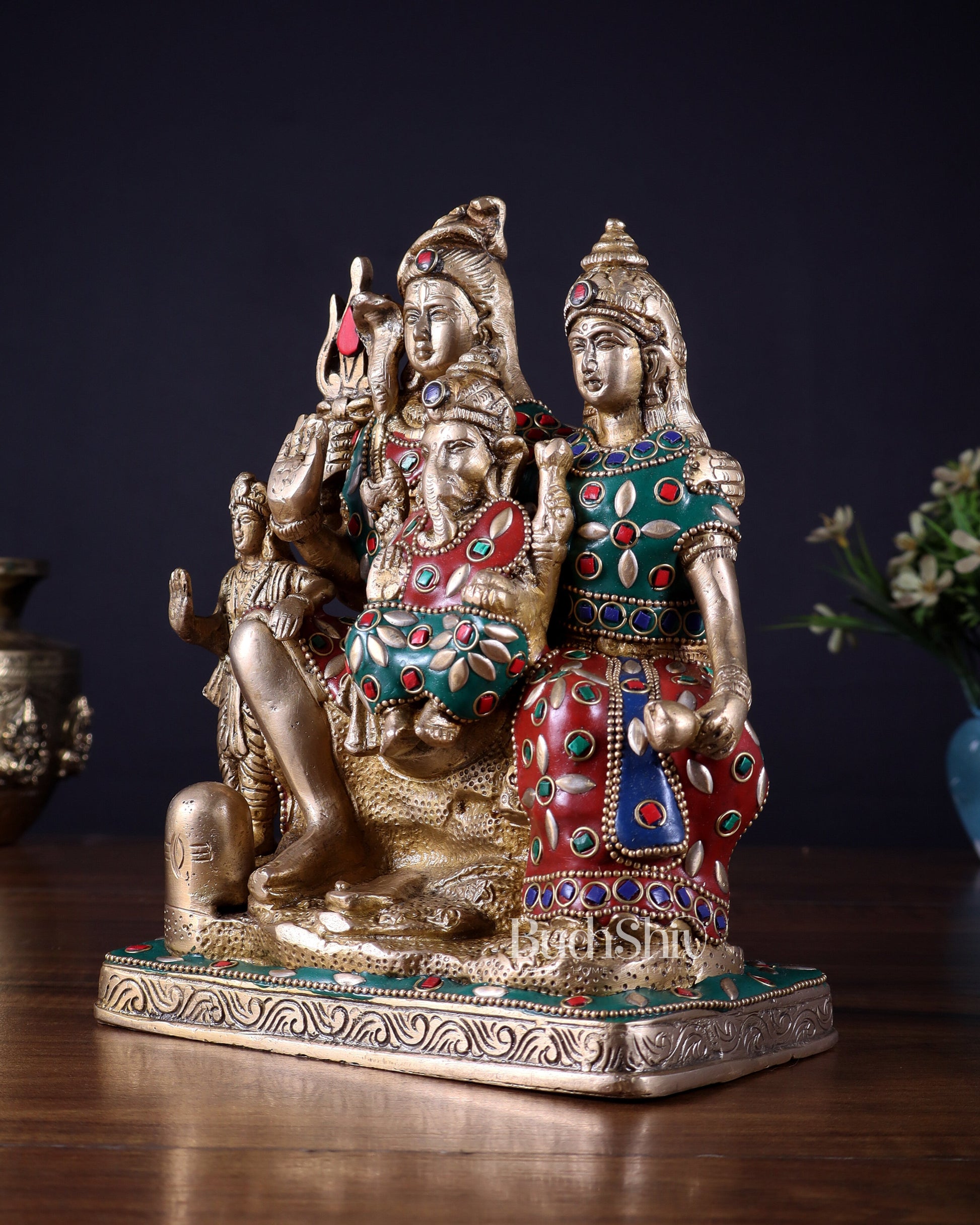Brass Shiv Parivar idol | 8" Height