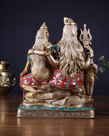 Brass Shiv Parivar idol | 8" Height