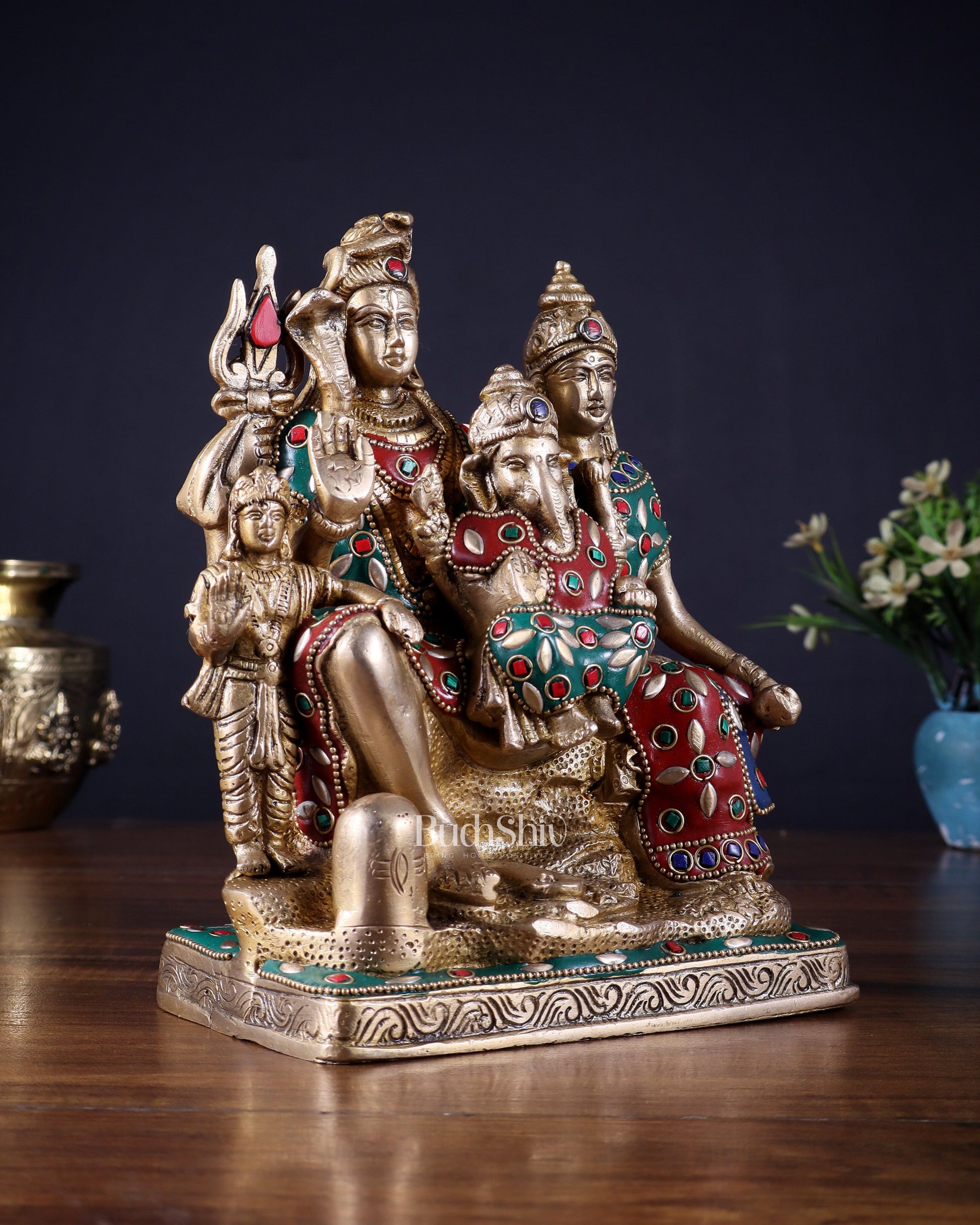 Brass Shiv Parivar idol | 8" Height