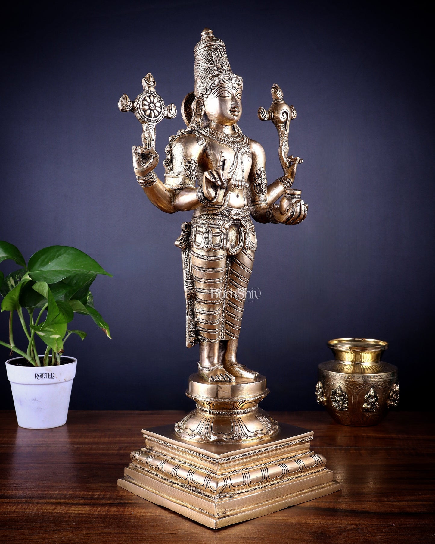 Brass Dhanvantari Sculpture - 20" Height
