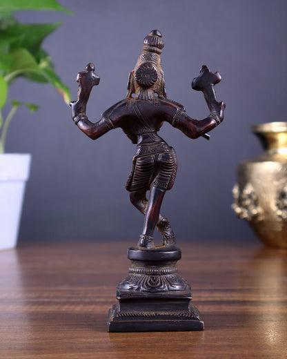 Pure Brass Charbhuja Krishna (Vishnu Roopam) Idol 6"