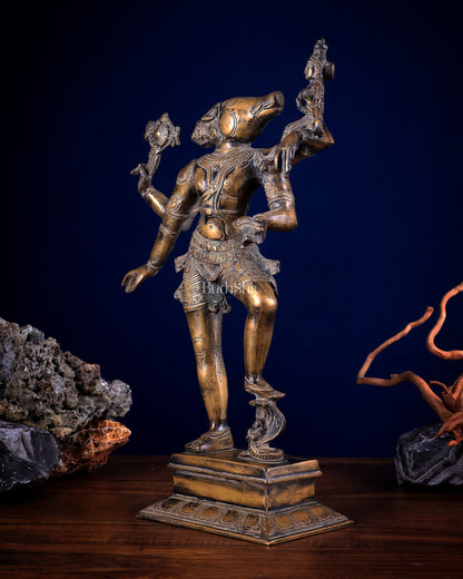 Varaha with Bhooma Devi Varaha Lakshmi Brass Statue 17 inch Gold vintage