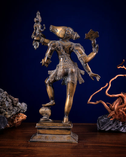 Varaha with Bhooma Devi Varaha Lakshmi Brass Statue 17 inch Gold vintage