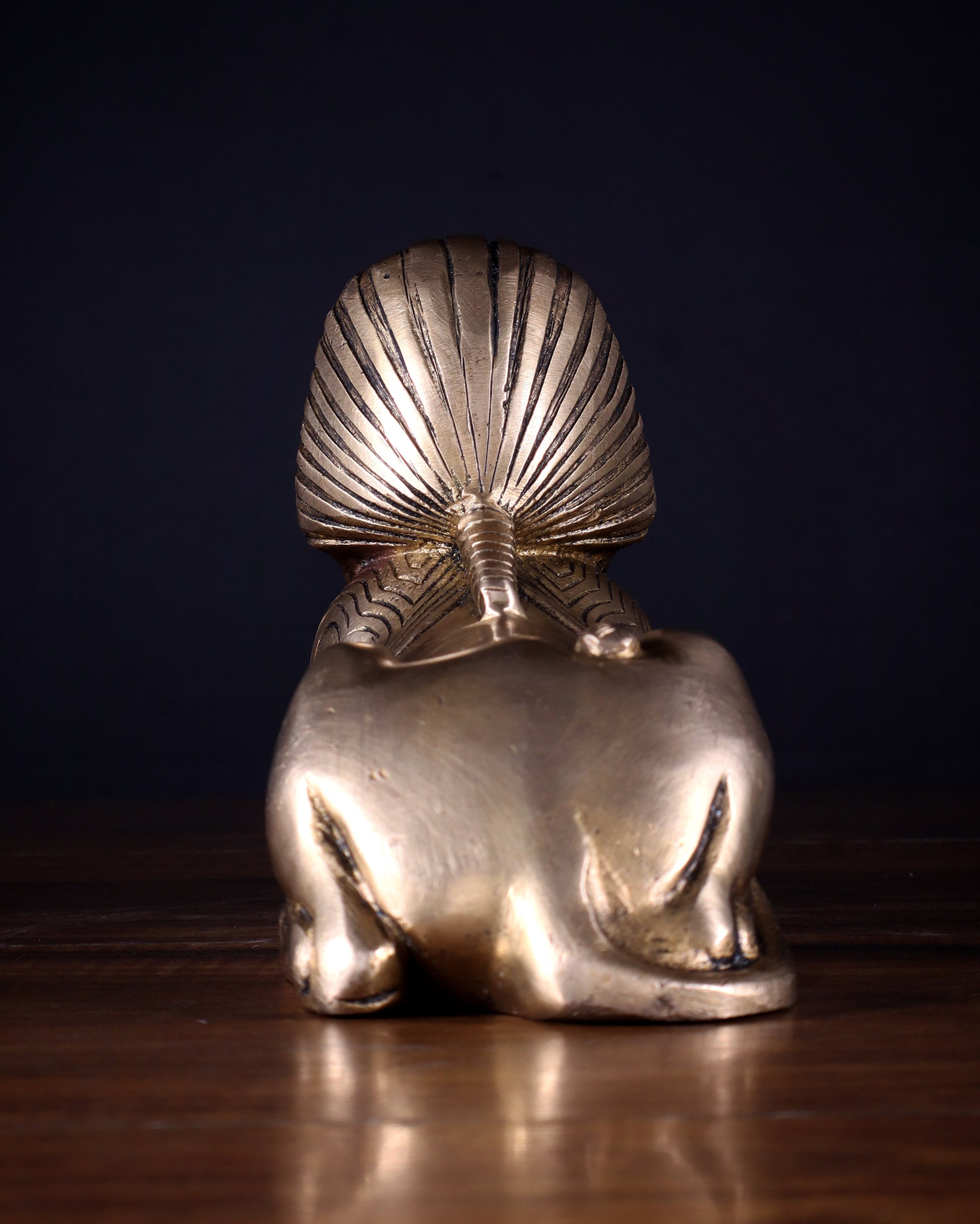 Pure Brass Egyptian Sphinx of Giza Statue – Handcrafted Decorative Piece 8"