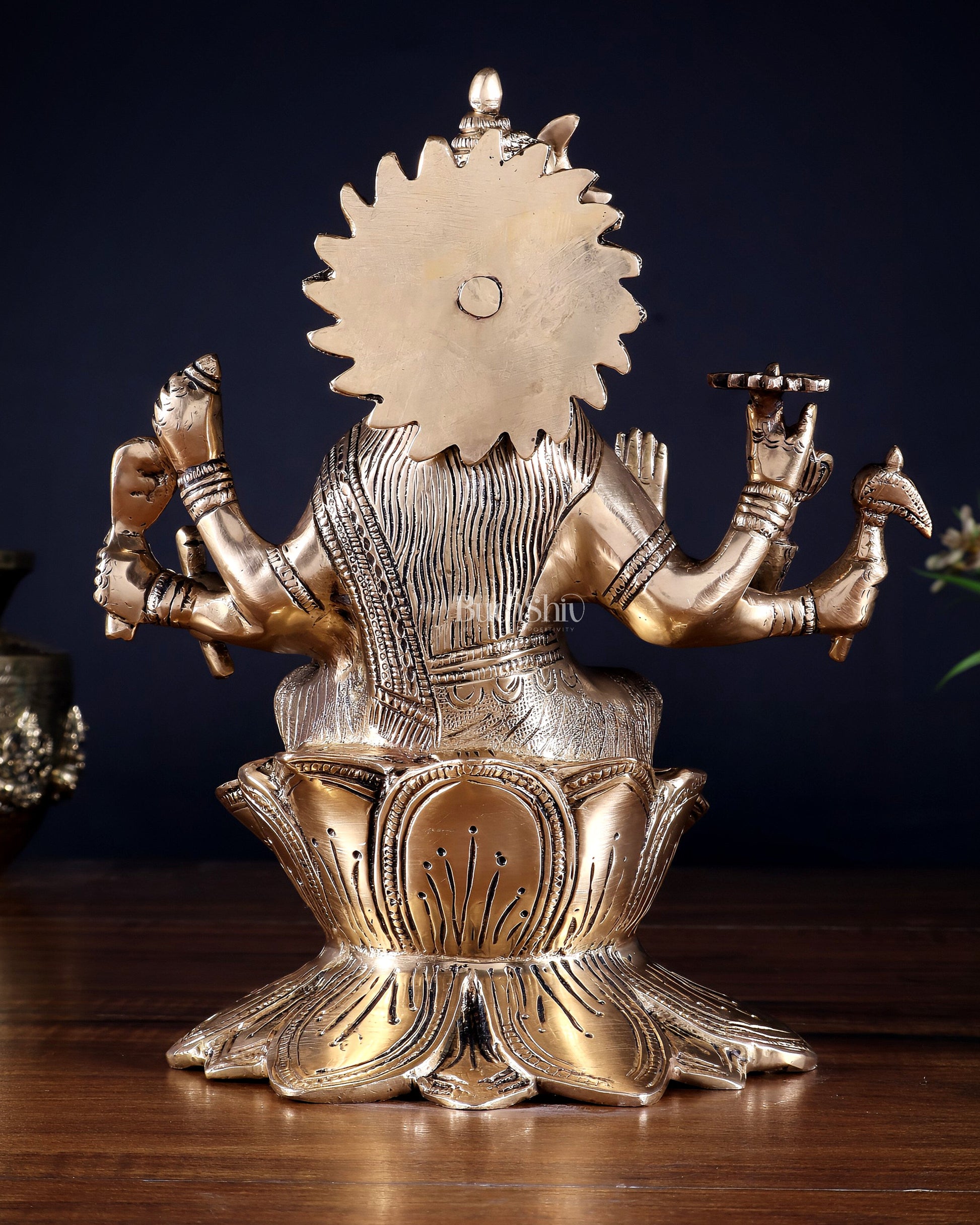 Brass Superfine Goddess Varahi Statue with Fine Carvings – 21.5 cm (8.5 in)