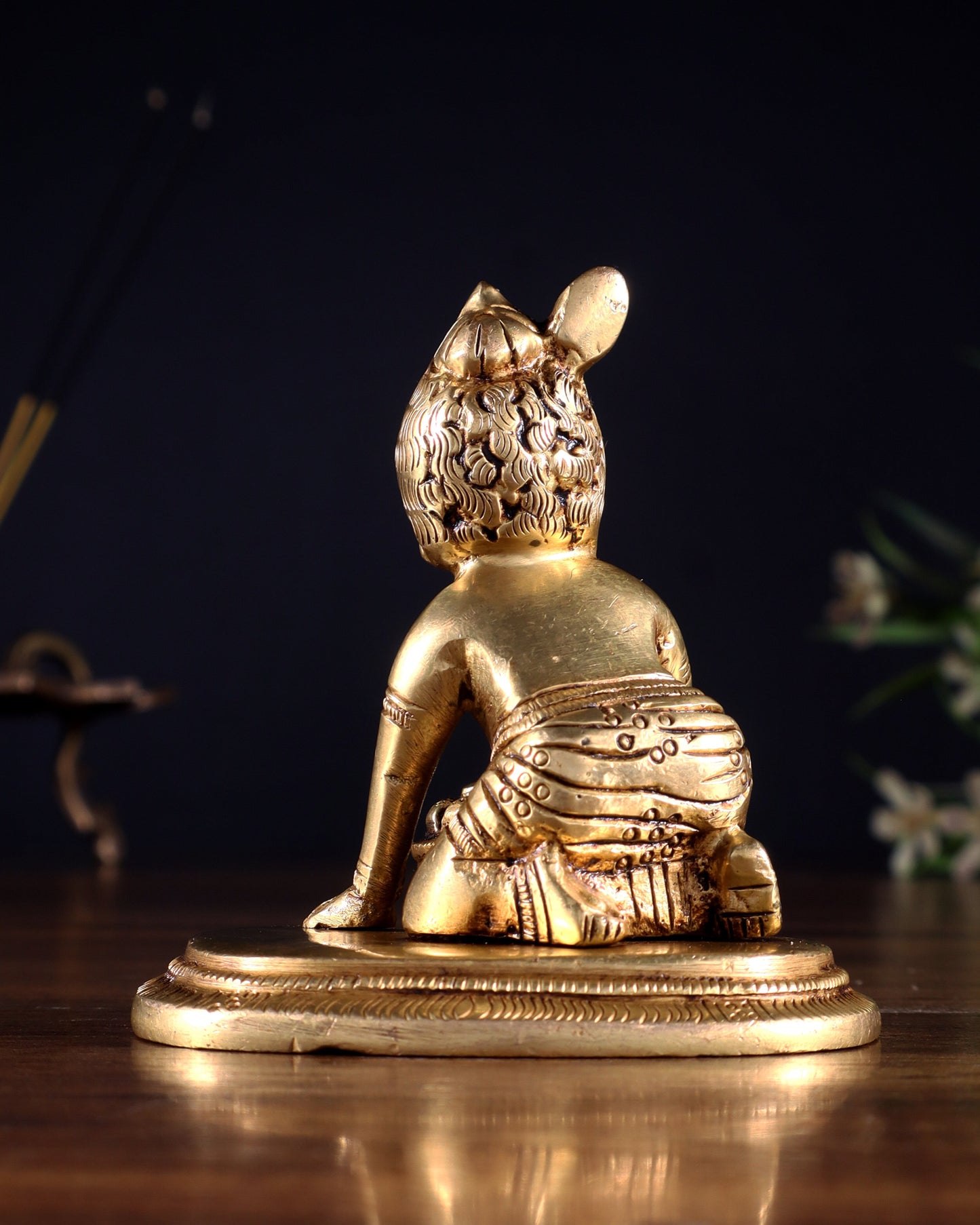 Brass Baby krishna Makhan Chor Bal Gopal Murti | Height 3.5 inch