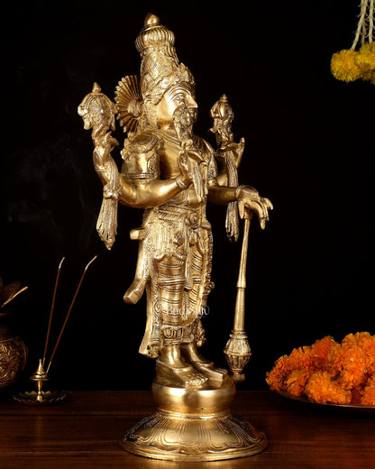 Handcrafted Brass Lord Vishnu Statue - 20" Height