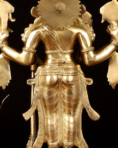 Handcrafted Brass Lord Vishnu Statue - 20" Height
