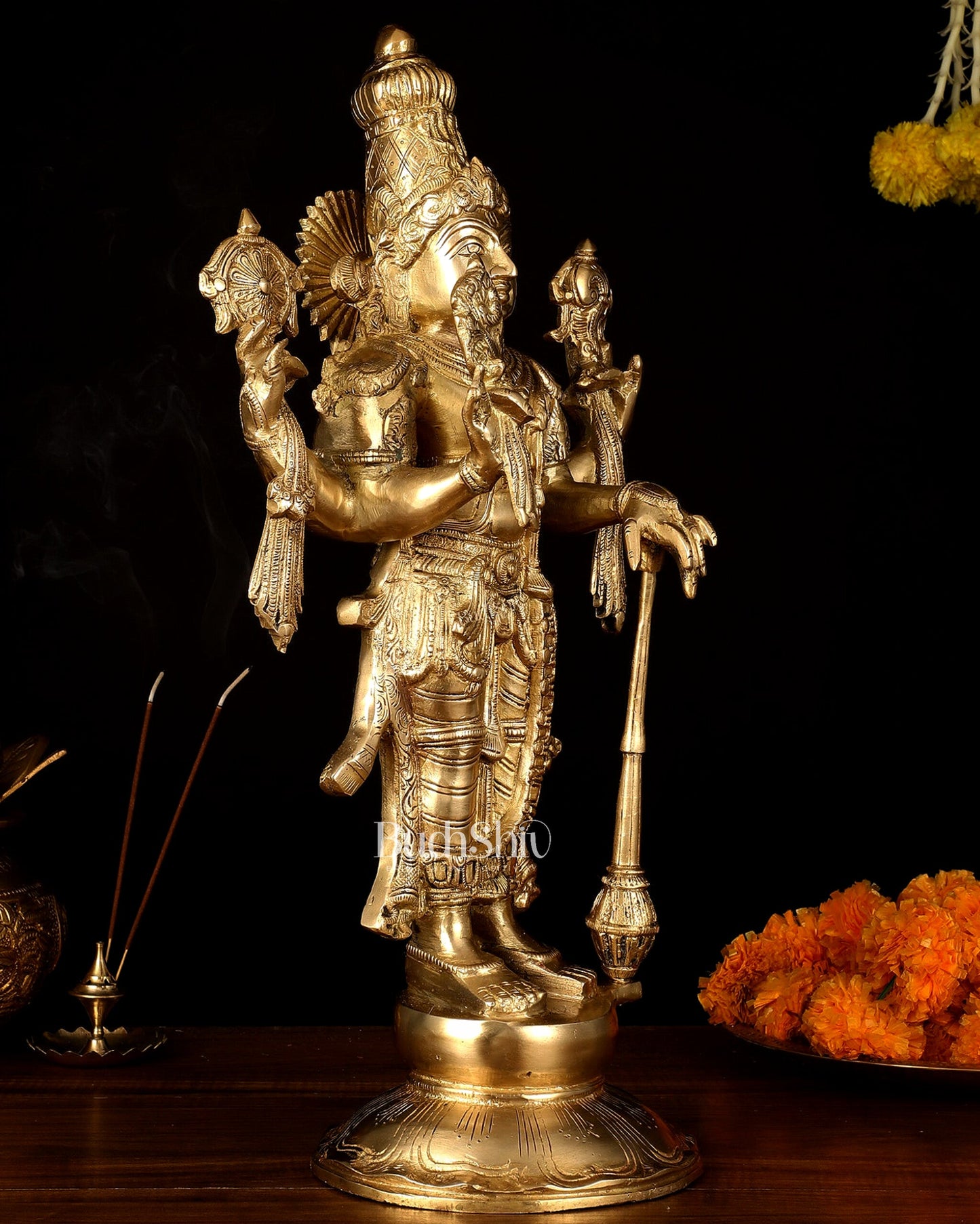 Handcrafted Brass Lord Vishnu Statue - 20" Height