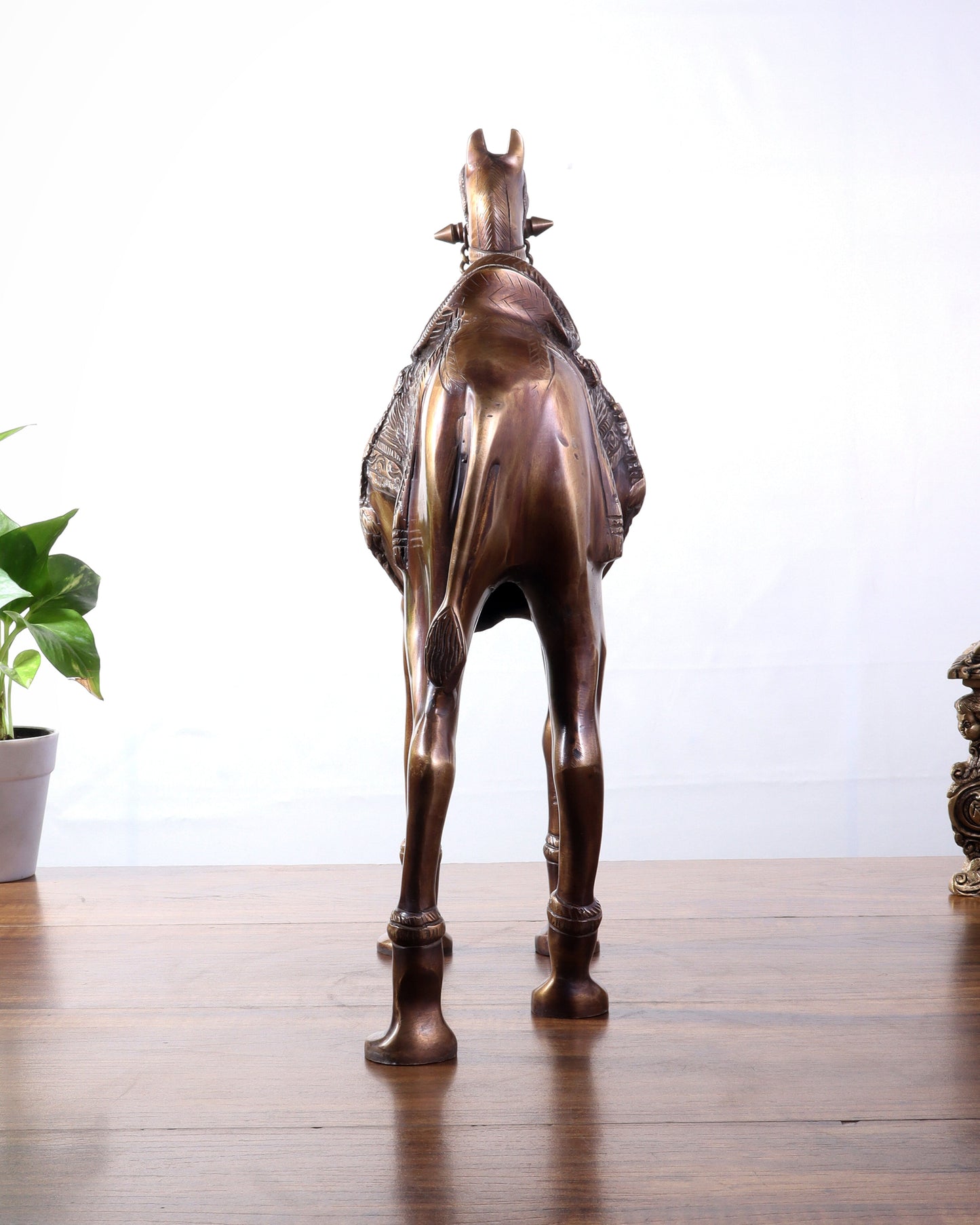 Pure Brass Camel Statue | Vastu Showpiece for Home & Office | 17"