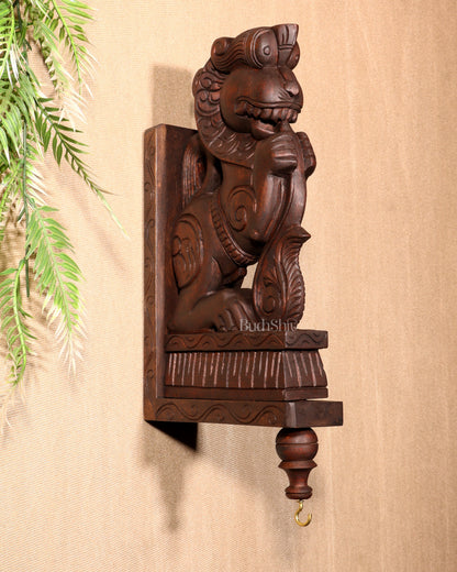 Yazhi (Yali) Wooden Wall Bracket – Handcrafted 16"
