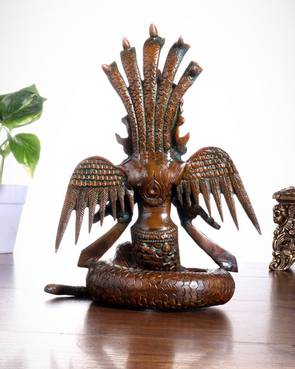 Pure Brass Naga Kanya Idol – Chola Tone Finish 8.5"